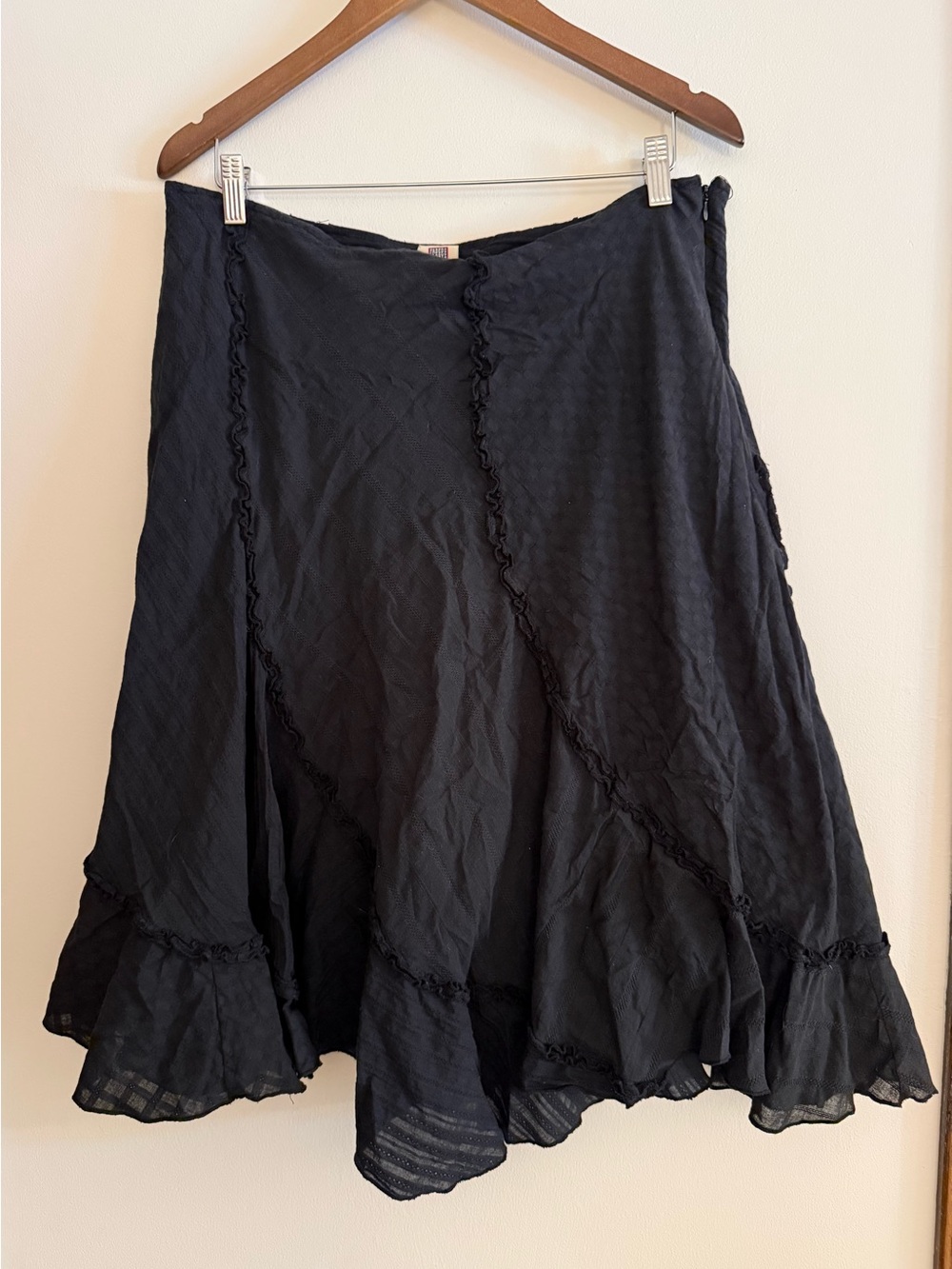 Faded Glory Black Ruffle Skirt Whimsigoth Fairycore Y2K Fairy Grunge Gothic 16
